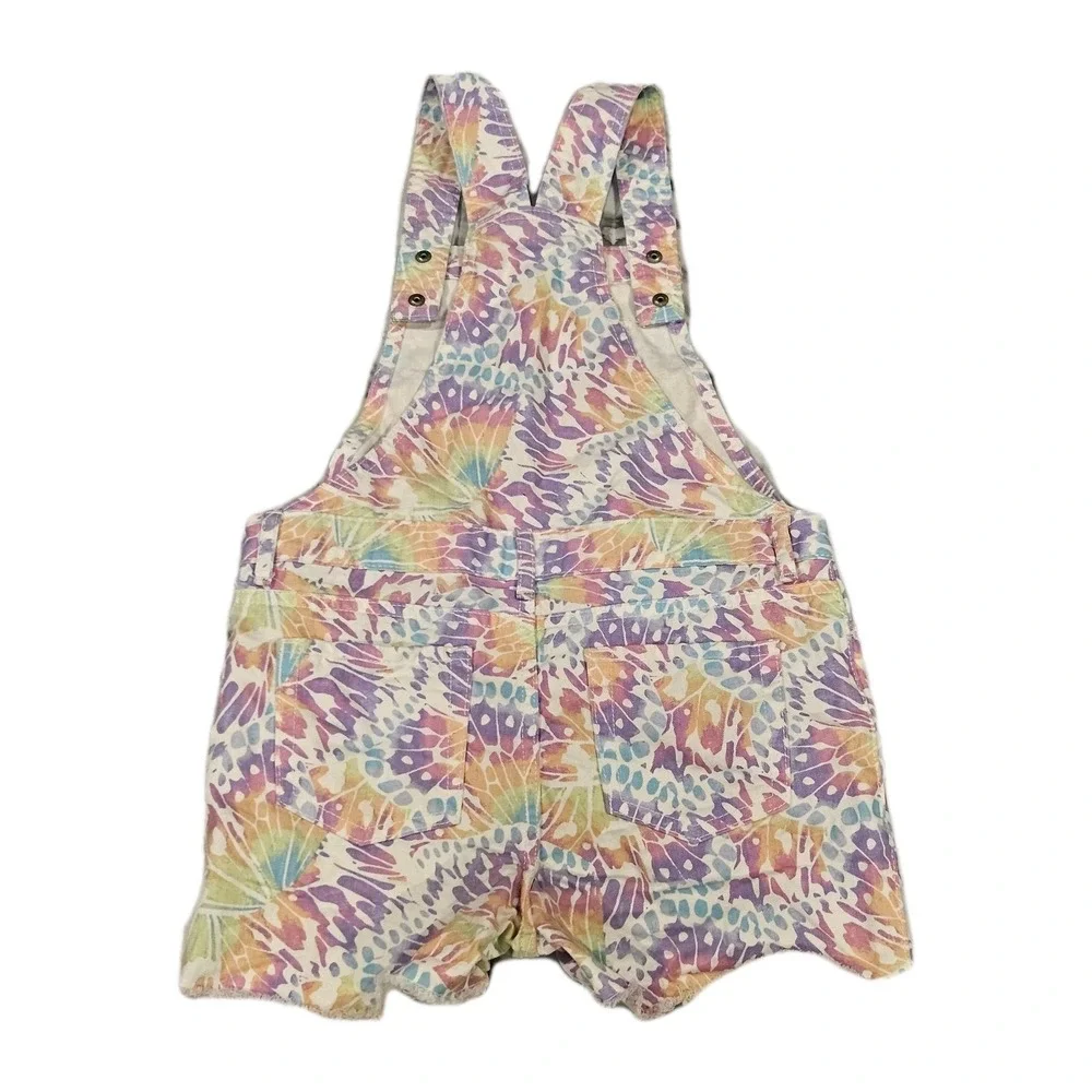 The Children's Place Pastel‎ Tie Dye Shortalls Size 10 Adjustable Pockets